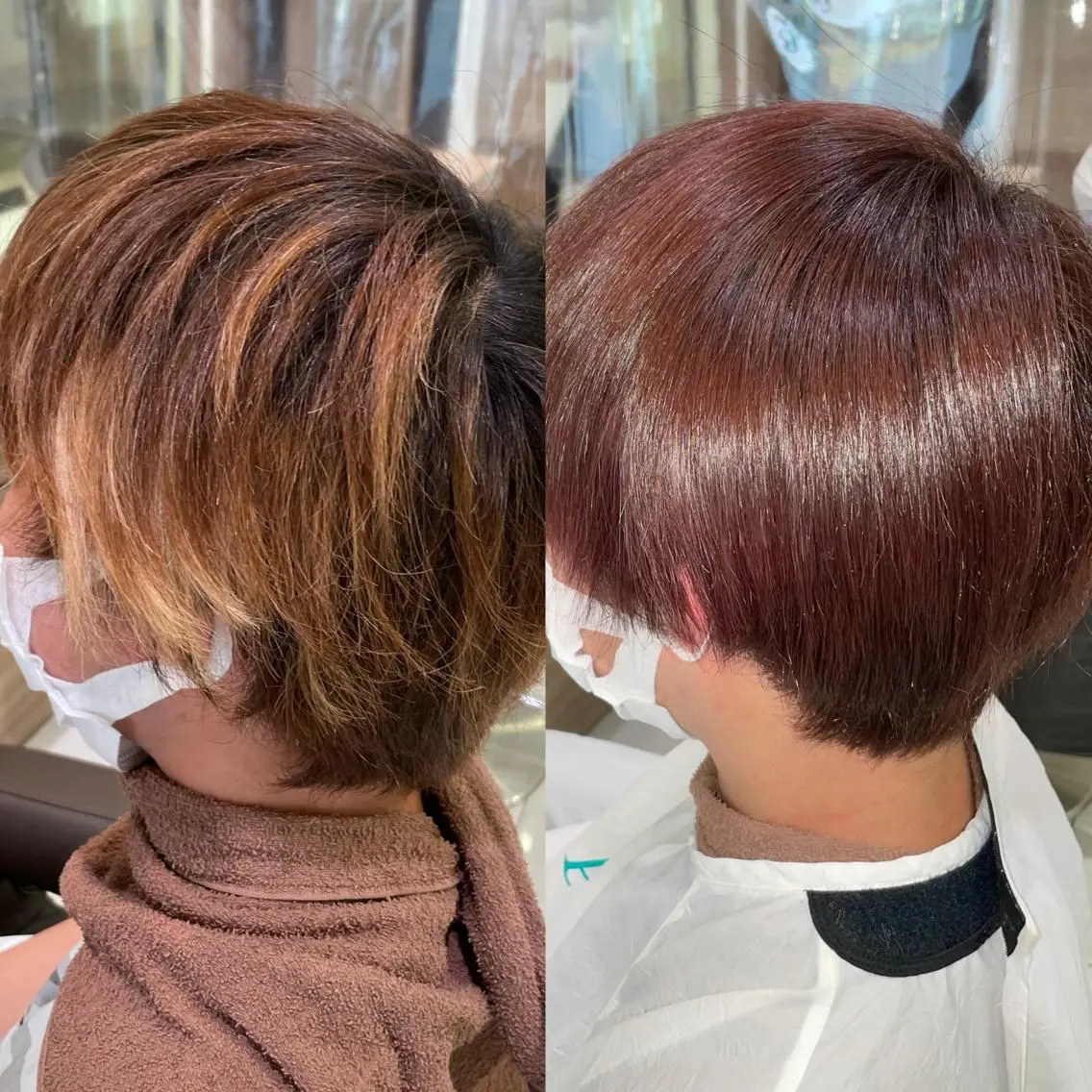 ショート カラー カット 縮毛矯正 トリートメント 縮毛矯正/髪質改善 ⭐️レイヤーの達人悟のヘアスタイル