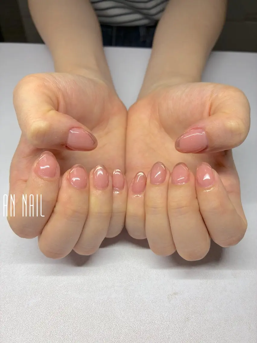 ネイル フレンチネイル ミラーネイル ハンドネイル AN Nailのネイルデザイン