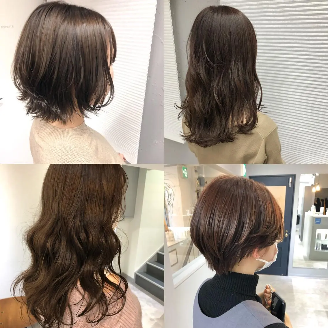 ミディアム カラー ヘアアレンジ cherir髪質改善 パーソナルカラー診断のヘアスタイル