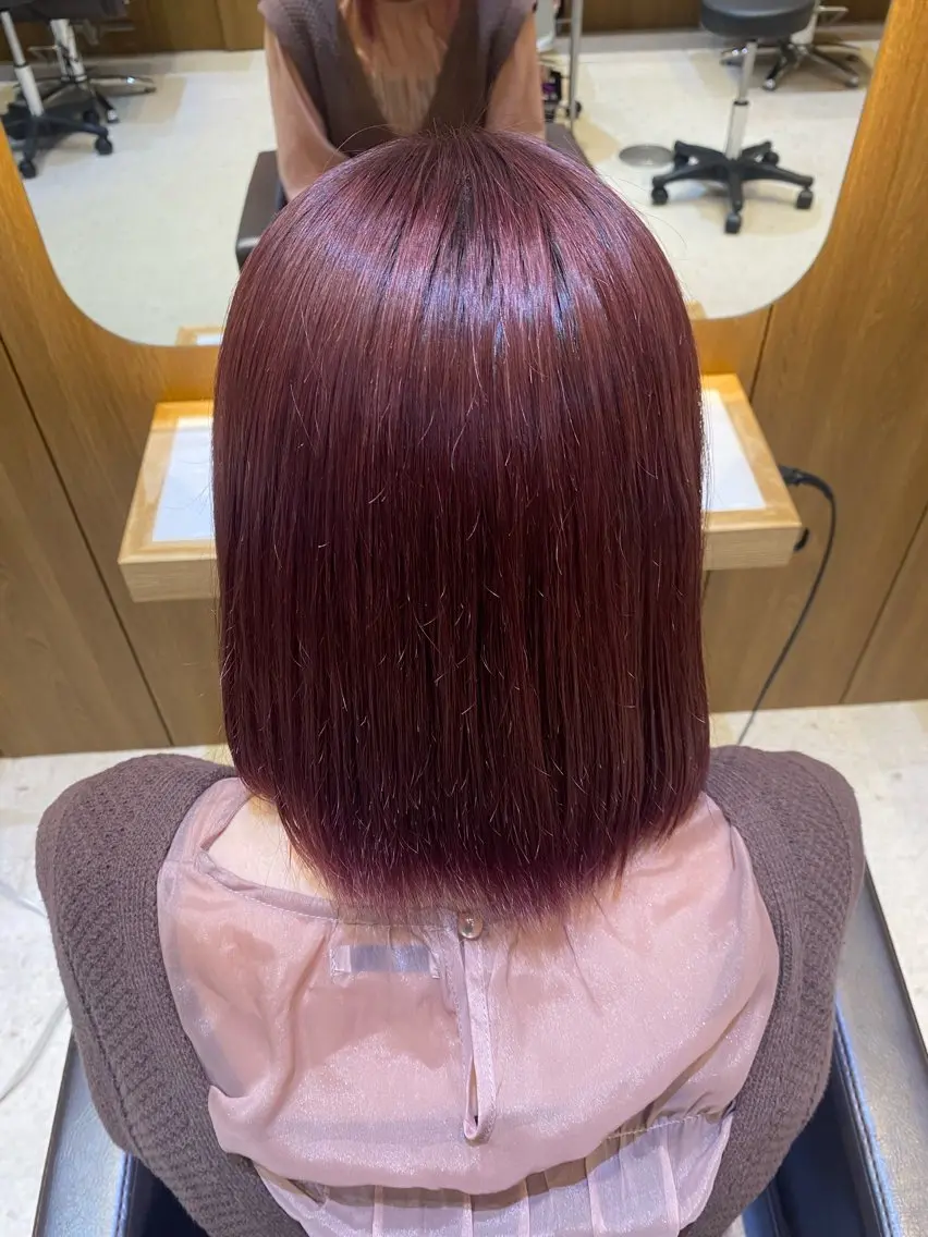 ショート カラー ヘアカラー ❤️【暖色カラー】/ HARUKA🍒❤️のヘアスタイル