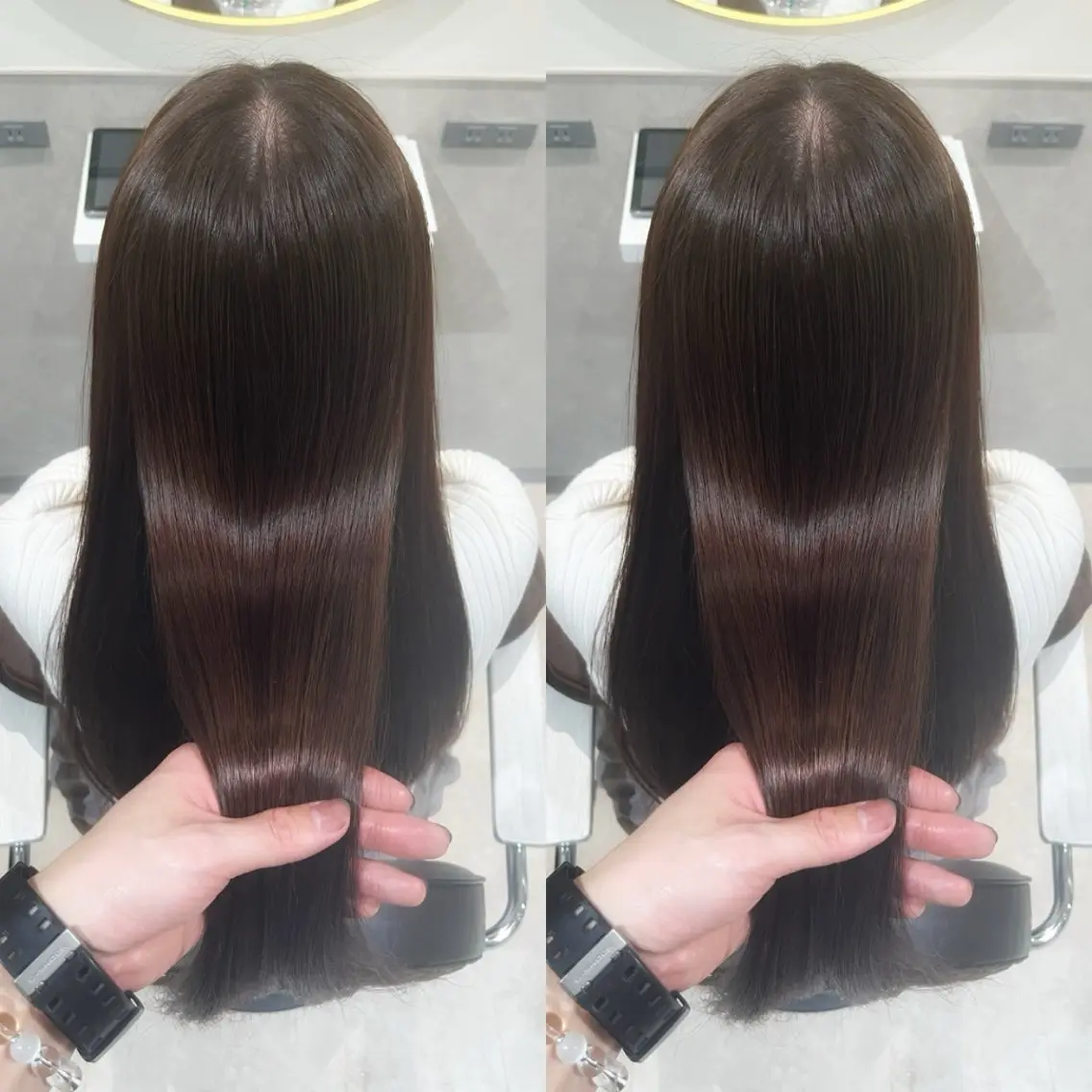 ロング カット ヘアカラー 縮毛矯正 トリートメント 銀座⭐️髪質改善⭐️ 平中 留生のヘアスタイル
