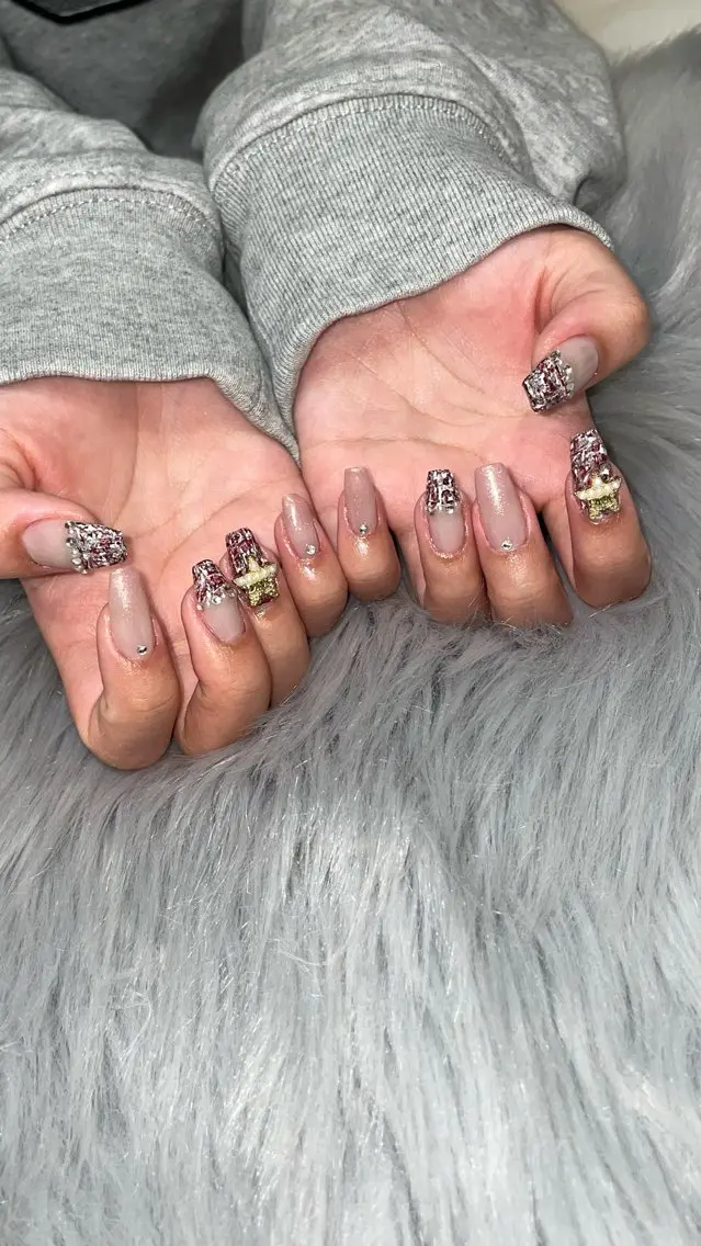 ネイル ラメ(グリッター) RICO Nail パーツつけ放題🌈のネイルデザイン