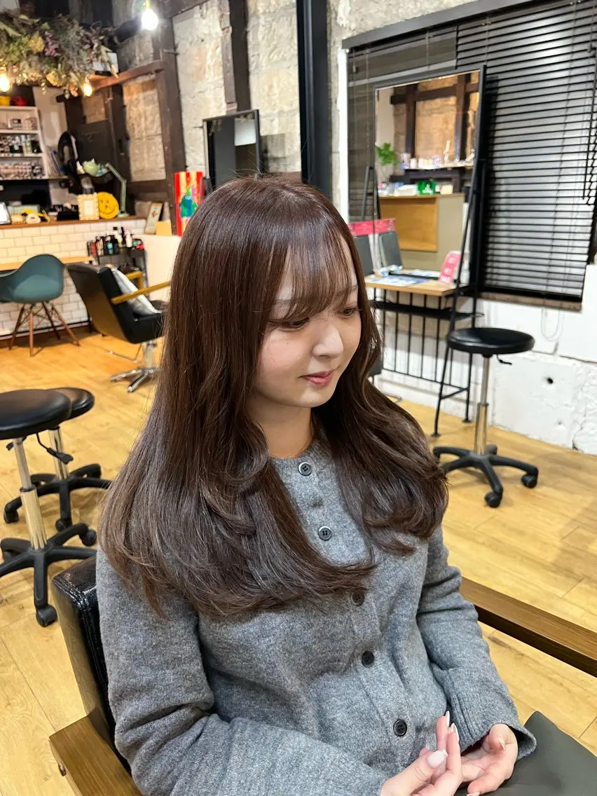 残り3名様限定ロングレイヤーカット+ワンカラーの写真
