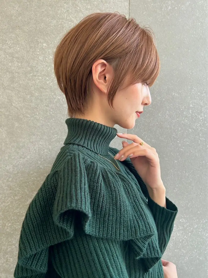 ショート カラー カット ヘアカラー トリートメント 🌟透明感カラー× 小顔カット いっせいのヘアスタイル