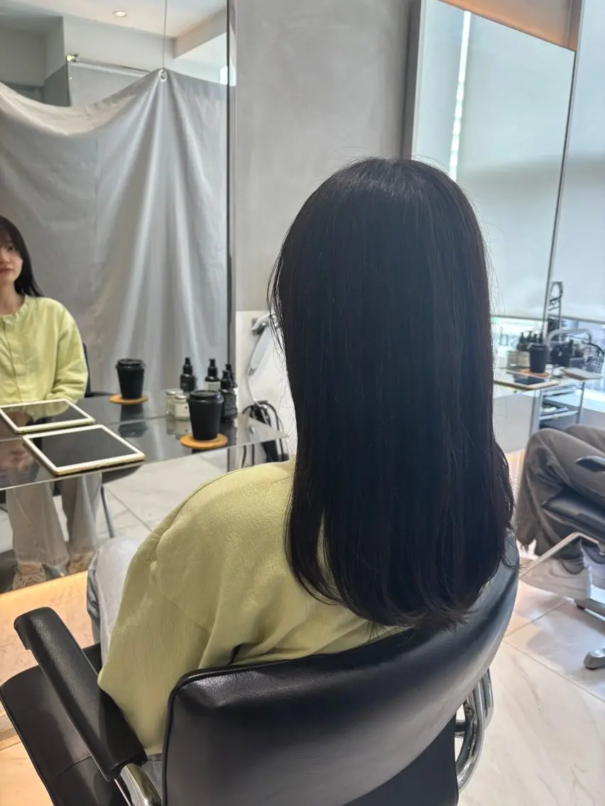 セミロング カラー ヘアアレンジ ヘアカラー 似合わせカットカラー 💎モエのヘアスタイル