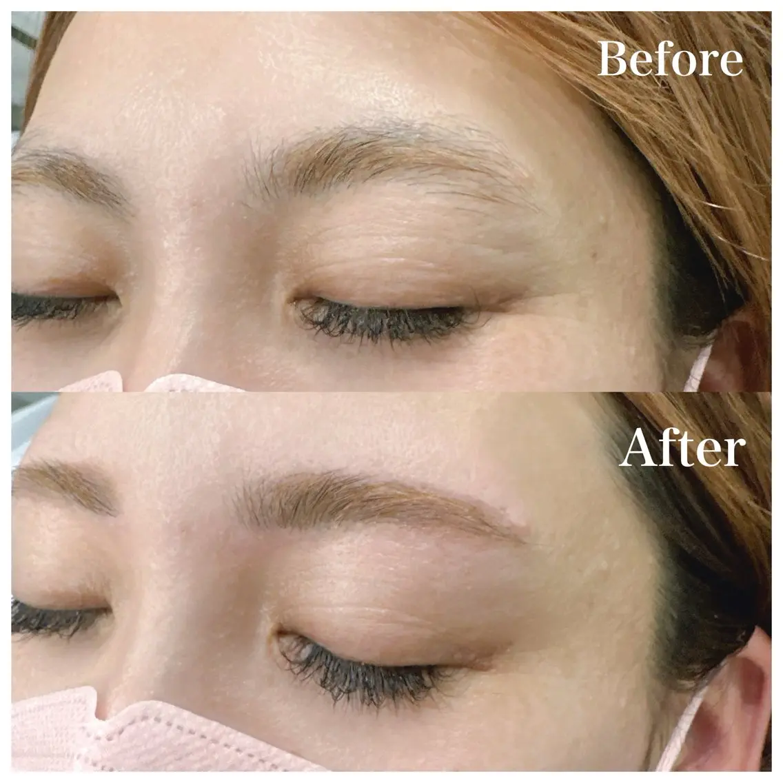 ラッシュリフト&眉Wax脱毛(似合わせデザイン)の写真