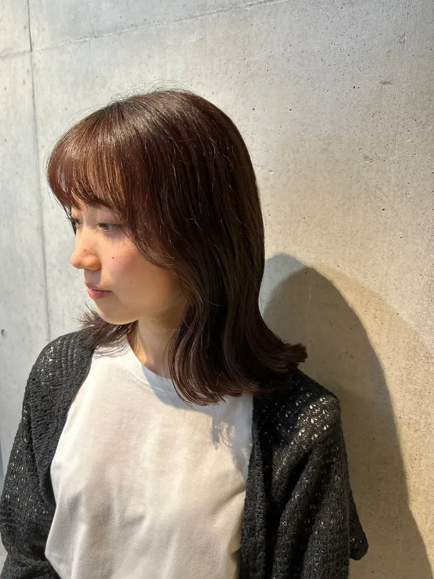 セミロング カラー カット ヘアカラー トリートメント 【銀座】艶髪/上品な カラー特化/涼のヘアスタイル
