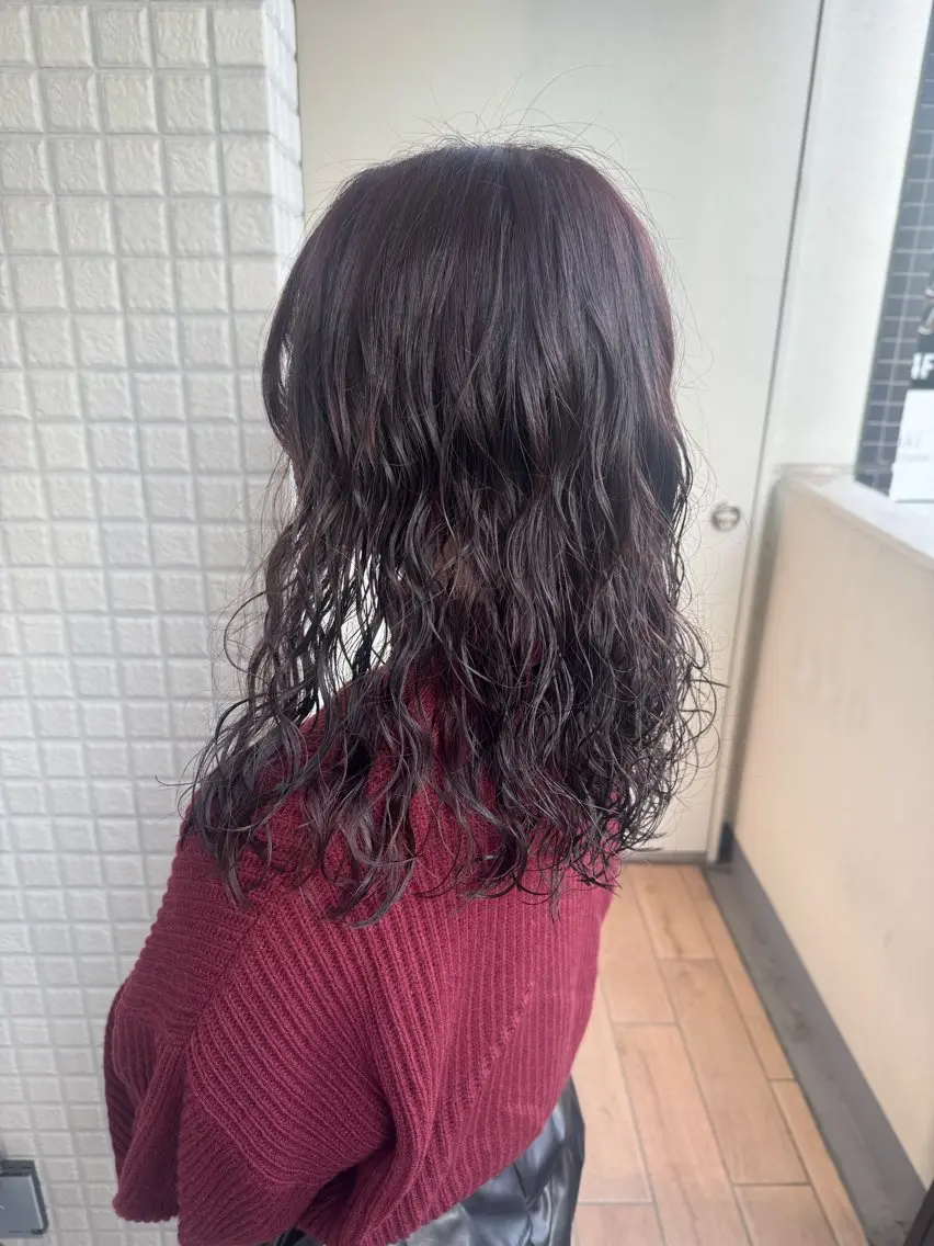 セミロング カラー パーマ カット ヘアカラー パーマ トリートメント 縮毛矯正/シール エクステ/艶髪ひふみのヘアスタイル