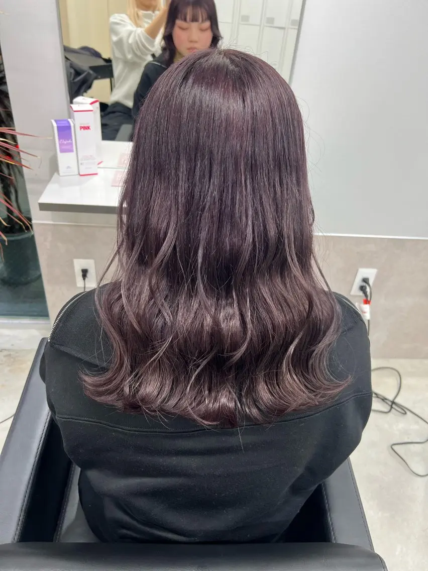 セミロング ヘアカラー maya🇰🇷韓国 レイヤー/顔まわりのヘアスタイル