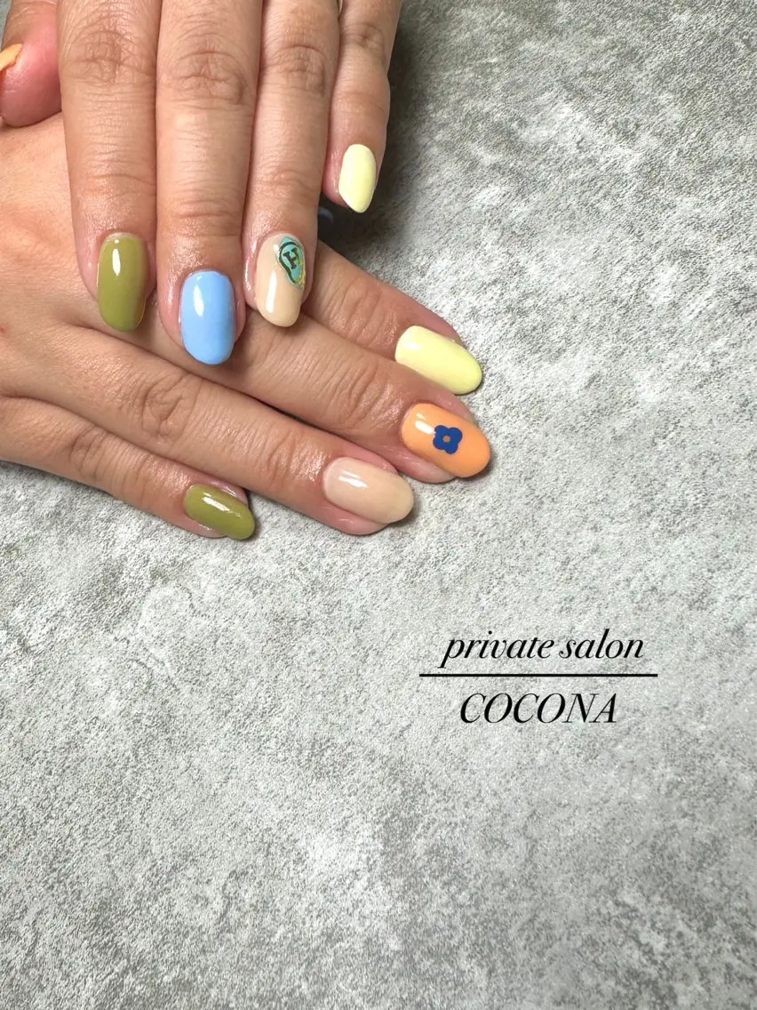 ネイル 持ち込み ハンドネイル プライベートサロン nailcoconaのネイルデザイン