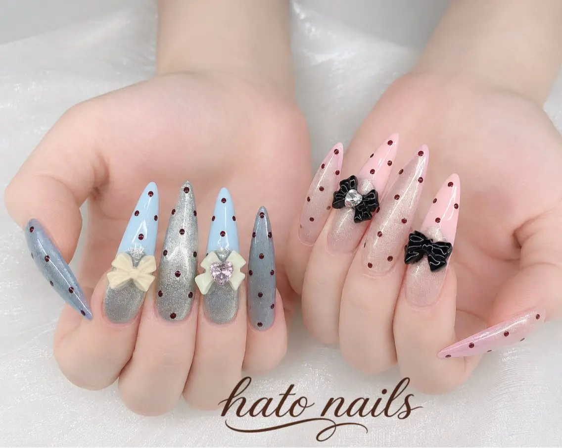 ロング ハンドネイル Hato Nailsのネイルデザイン