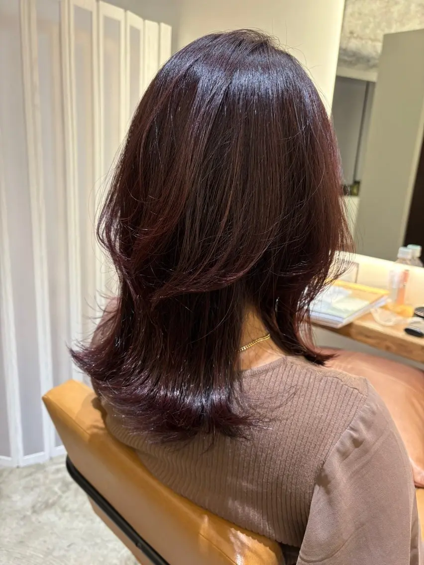 セミロング カラー 銀座/骨格診断 垢抜けレイヤー/菅原のヘアスタイル