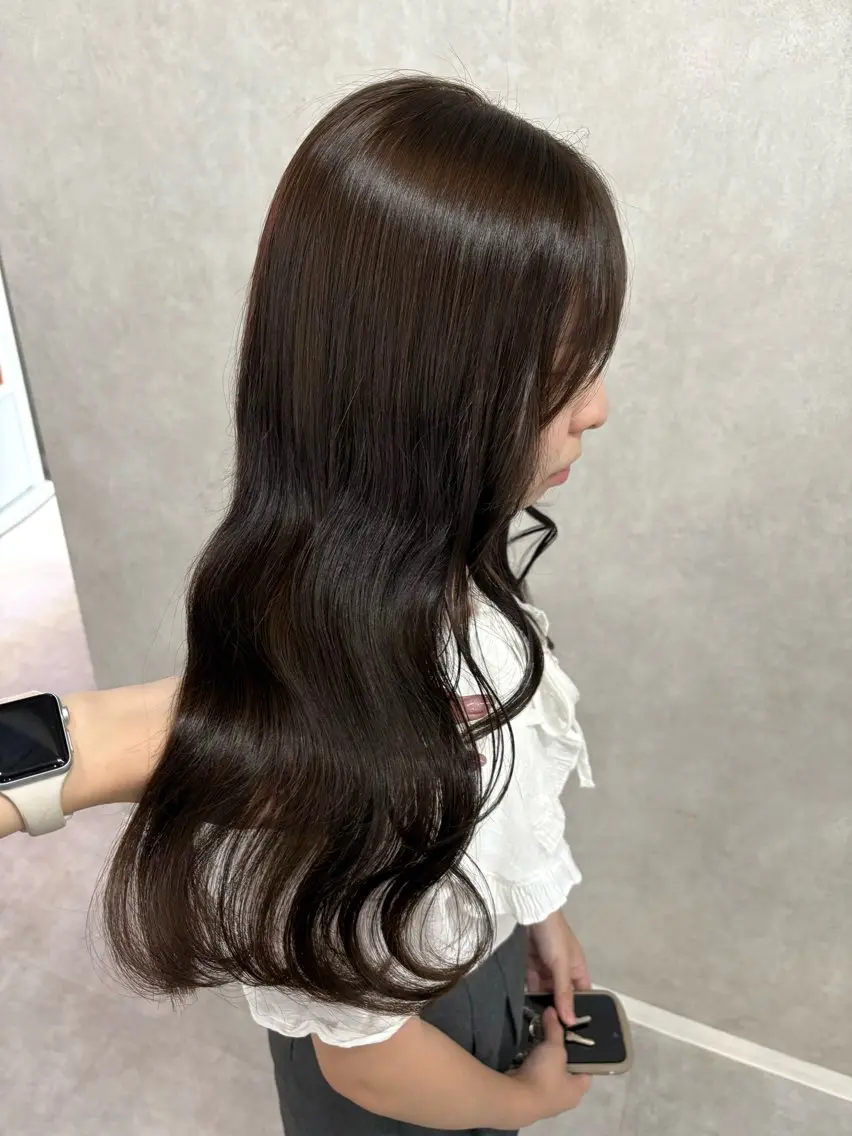 ロング カラー カット ヘアカラー 盛れる顔まわり✨🎀 レイヤー別所好葉のヘアスタイル
