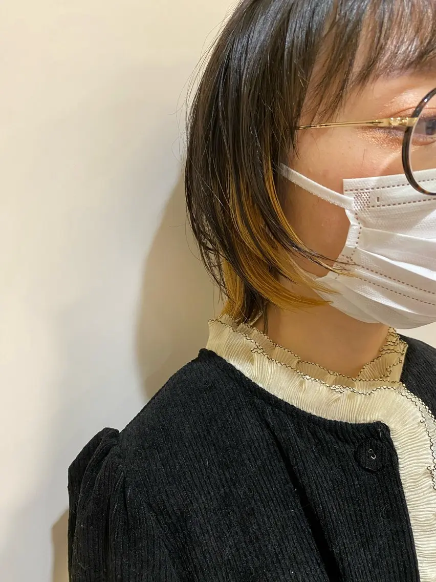 ミディアム ウルフカット 田崎 暁大のヘアスタイル