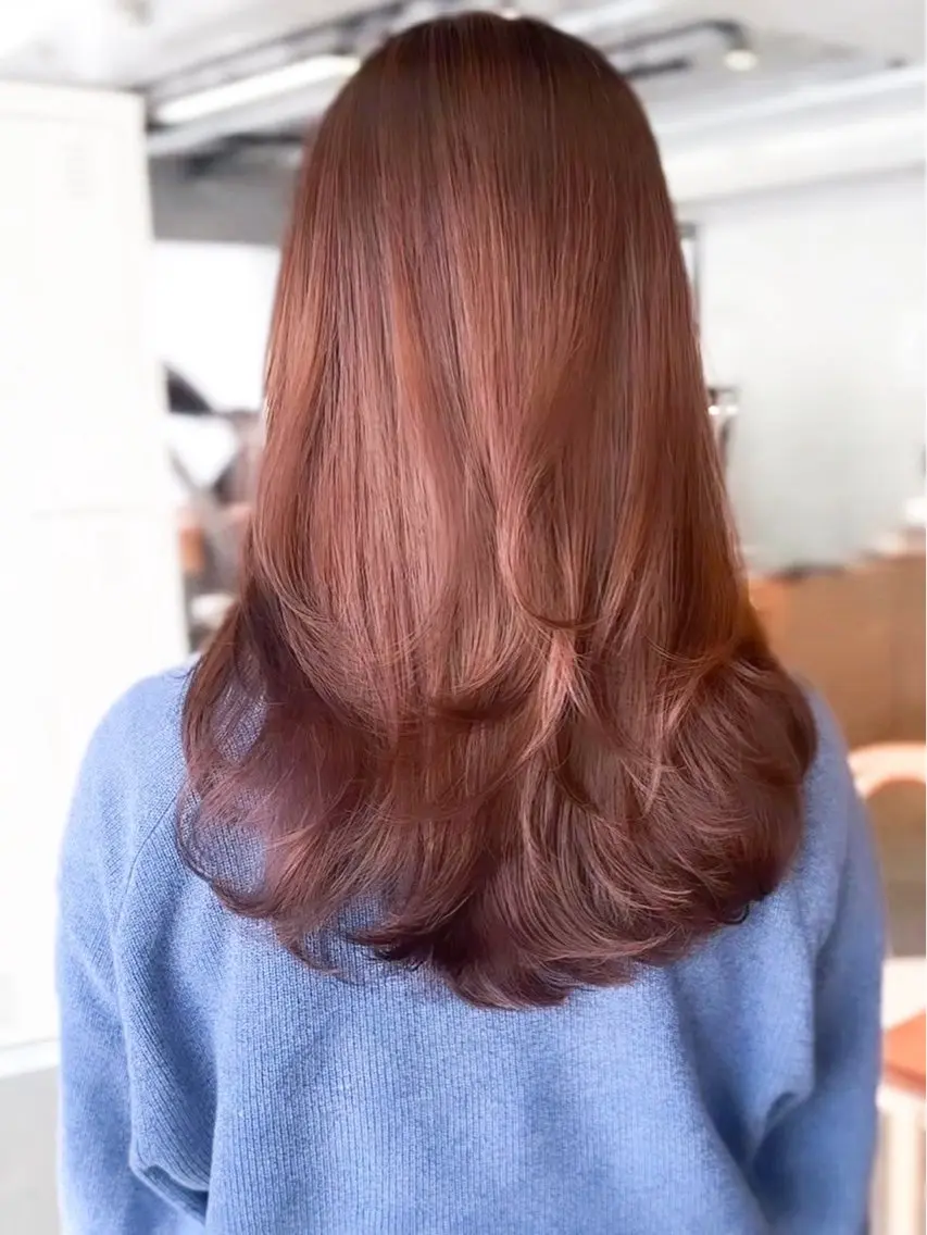ミディアム カラー パーマ ミディアムパーマ デジタルパーマ デジタルパーマ大阪 ハヤシのヘアスタイル