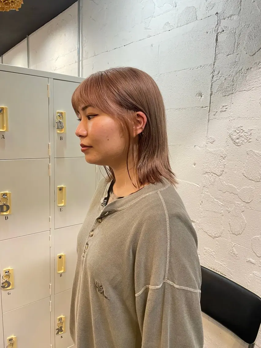 ミディアム カラー ヘアアレンジ カット ヘアカラー トリートメント 🎀レイヤー 透明感 カラーyuuri🎀のヘアスタイル