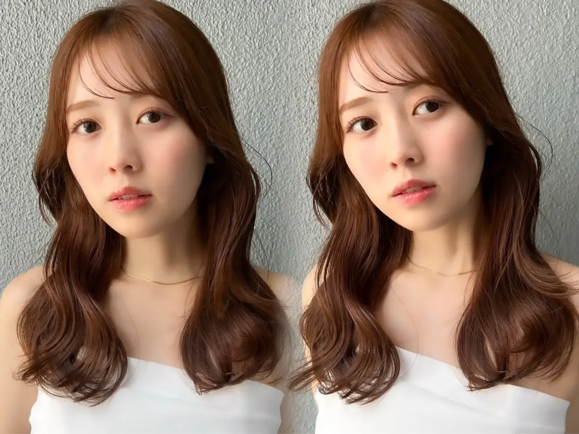 ミディアム ミディアムレイヤー レイヤーカット カット ヘアカラー トリートメント 池袋/小顔レイヤー/ 顔まわり/taigaのヘアスタイル