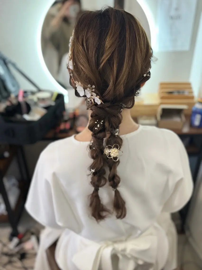 ロング ヘアアレンジ ヘアセット 幕張🎀ヘアメイク 早朝OK◎NOXのヘアスタイル