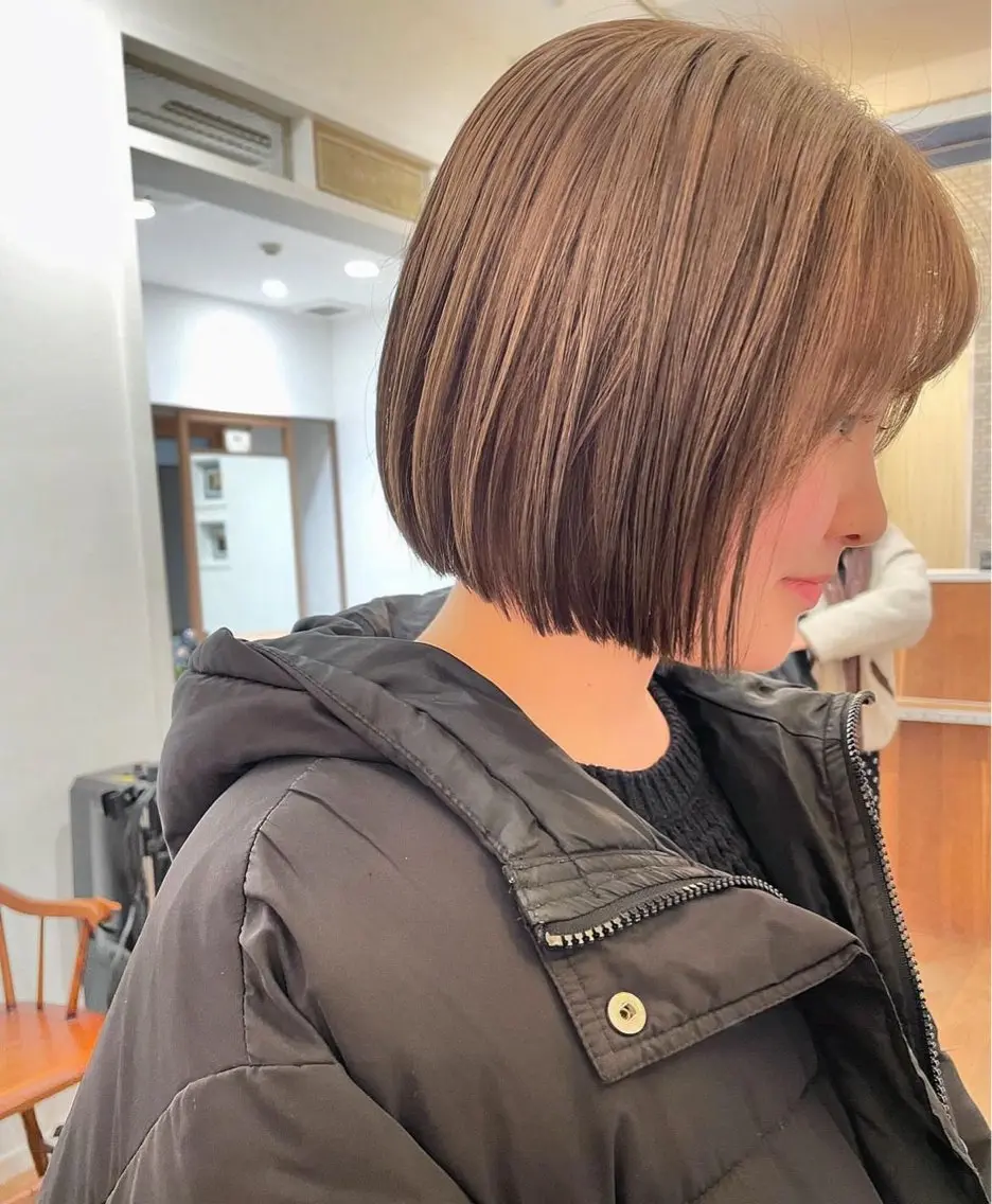 ショート カラー ボブ 似合わせカット カット 髪質改善ストレート✨ パーマヘア✨YUKIのヘアスタイル