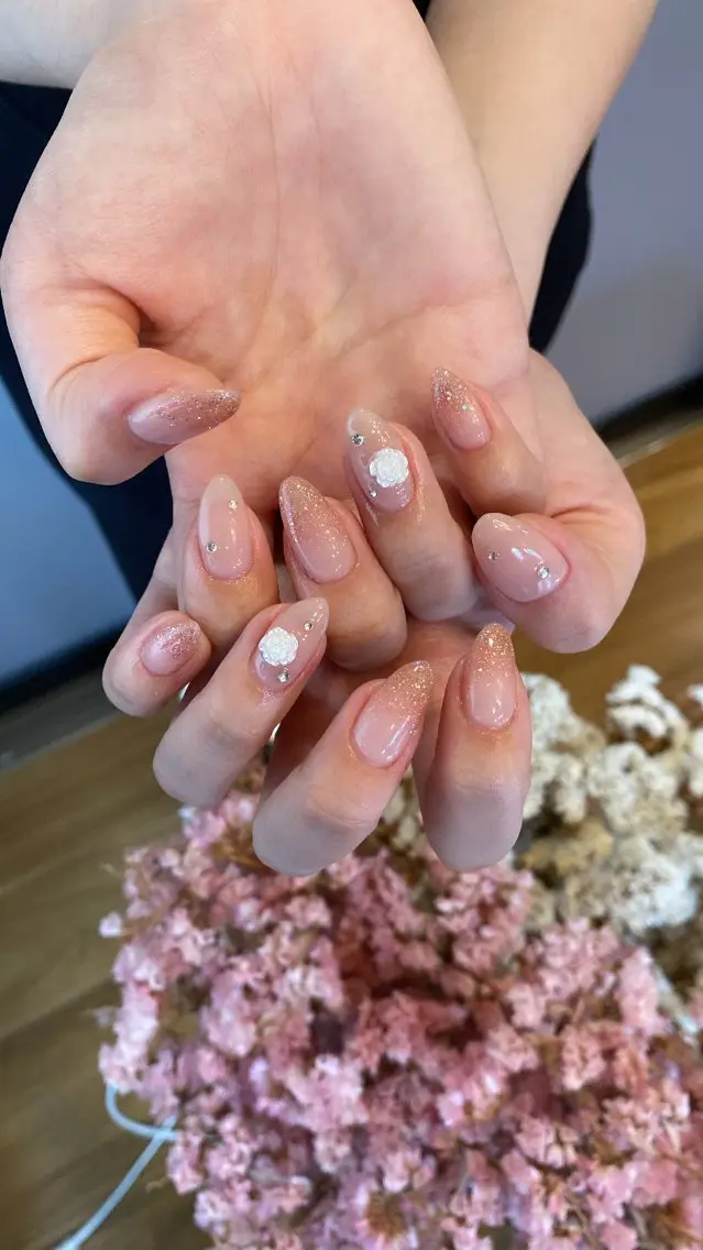 ネイル ハンドネイル crystal ⭐︎ colorのネイルデザイン