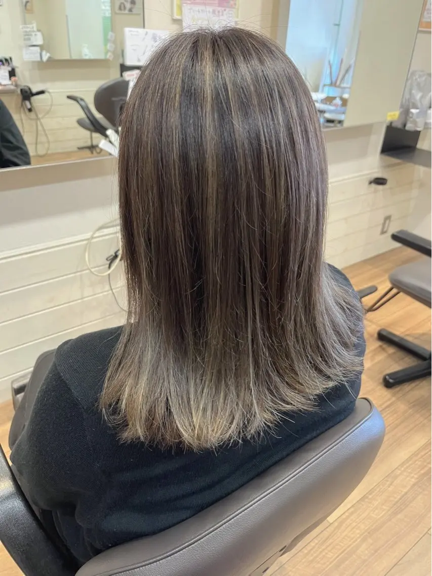 ミディアム カラー ヘアカラー トリートメント okuda yuukiのヘアスタイル