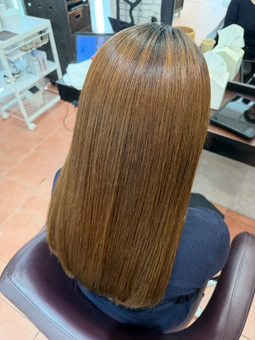 ロング パーマ 縮毛矯正 美髪透明感🫧三澤 廉 M.SLASHのヘアスタイル