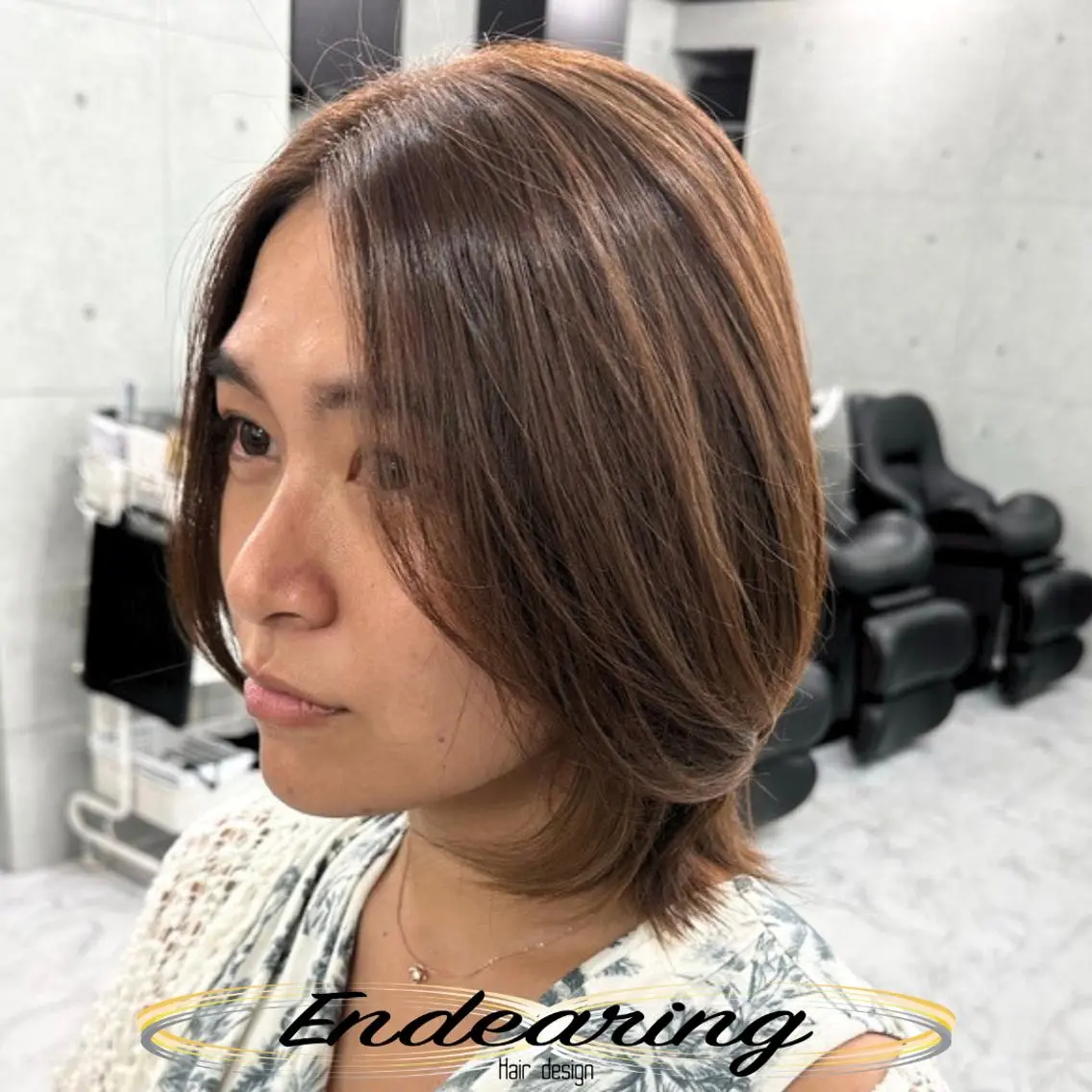 カラー ベージュカラー 透明感カラー ボブ カット ヘアカラー Endearing 銀座/レイヤーカットのヘアスタイル
