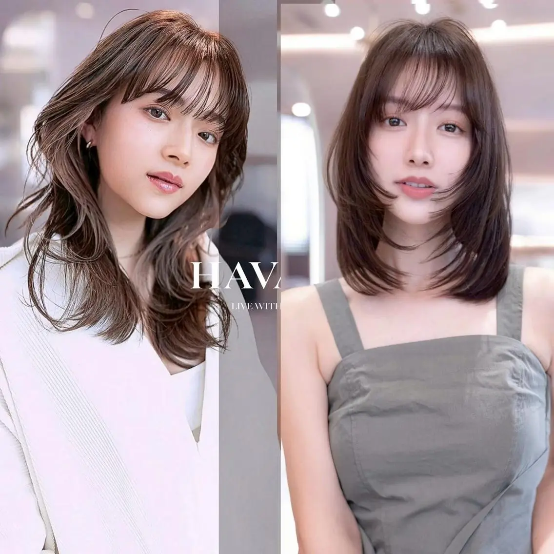 ミディアム カラー カット ヘアカラー トリートメント HAVANA 新宿のヘアスタイル