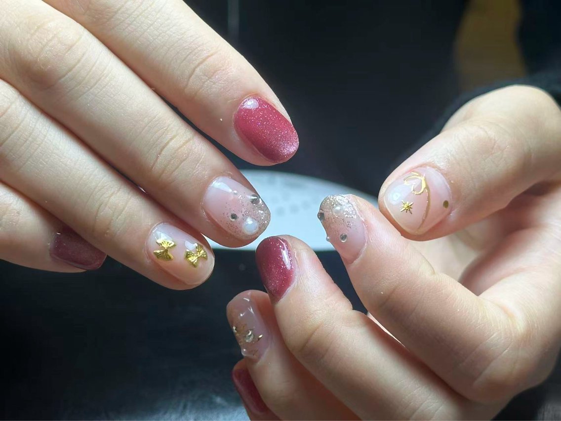ネイル アートネイル 韓国ネイル 持ち込み ニュアンスネイル ワンカラーネイル イブ ネイリのネイルデザイン