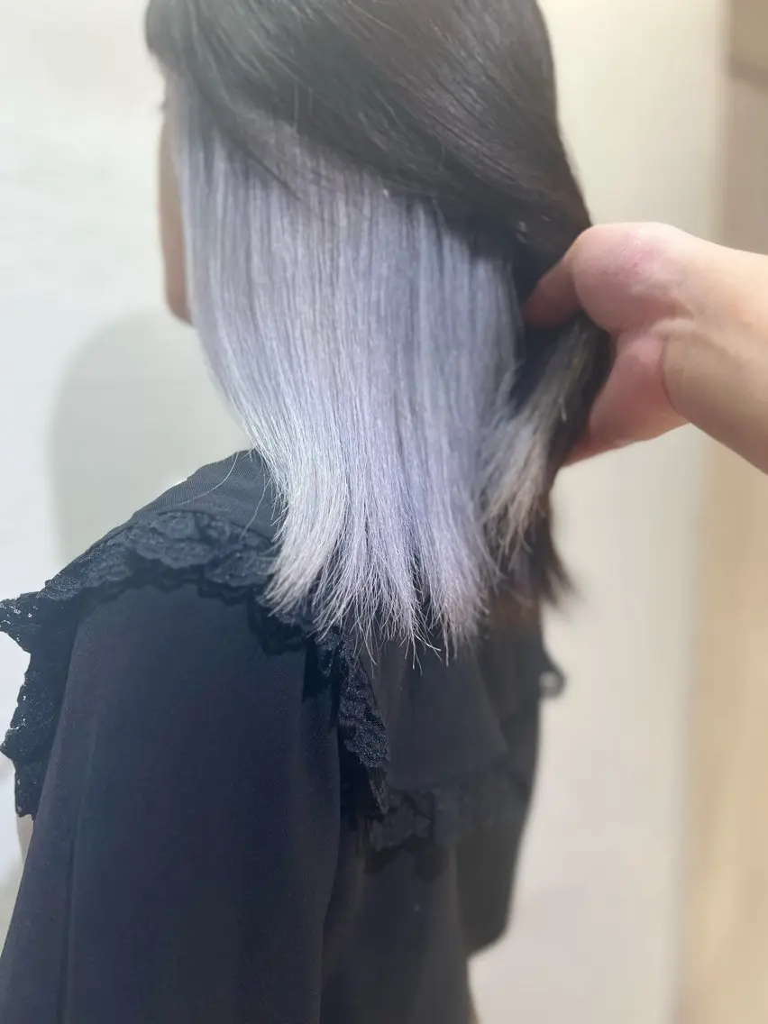 ミディアム カラー ハイトーンカラー ラベンダーカラー ヘアカラー トリートメント ブリーチ/髪質改善 店長 板垣智大のヘアスタイル