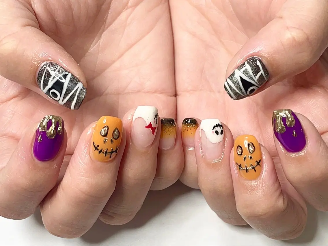 ネイル ハロウィン Nail Salon Repos【ルポ】のネイルデザイン