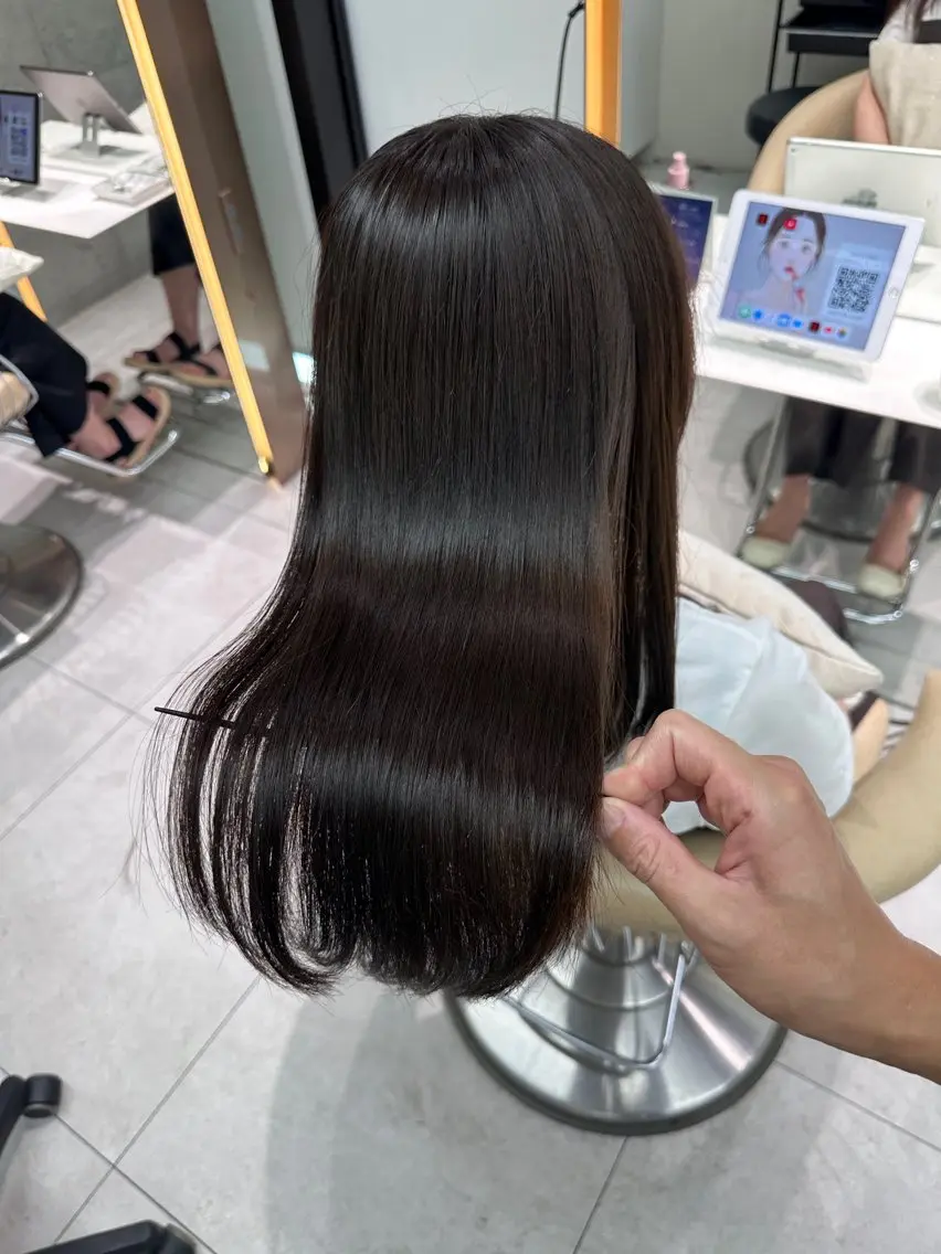 ロング カット 縮毛矯正 トリートメント 《髪質改善✖️オリー ブ🧸》小嶋拓也のヘアスタイル