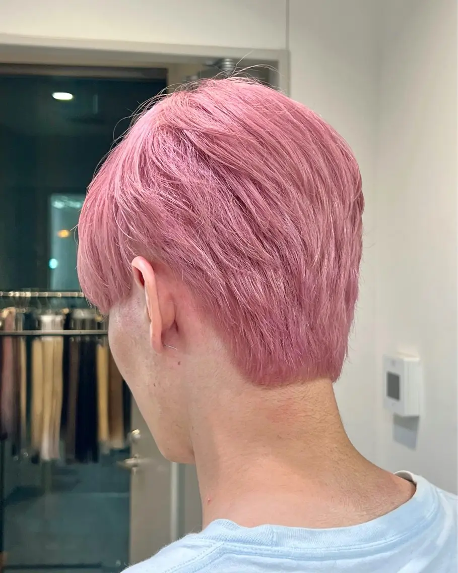 ショート カラー メンズ メンズハイトーン ハイトーンカラー ピンクカラー カット ヘアカラー 原宿/ブリーチ特化/ RYUTOのヘアスタイル