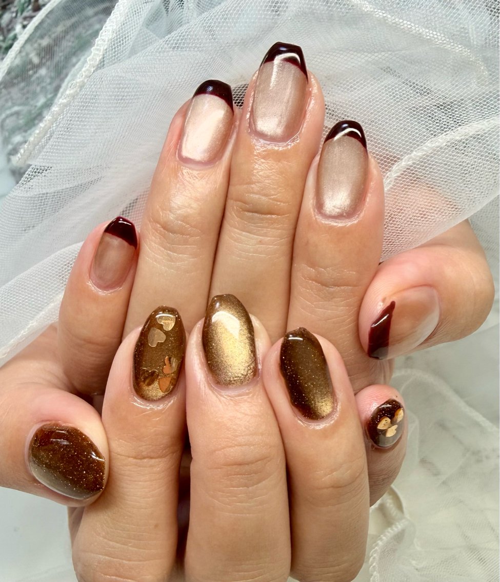 ネイル アートネイル チークネイル フラッシュネイル フラッシュマグ フレンチネイル Mai’s nailのネイルデザイン