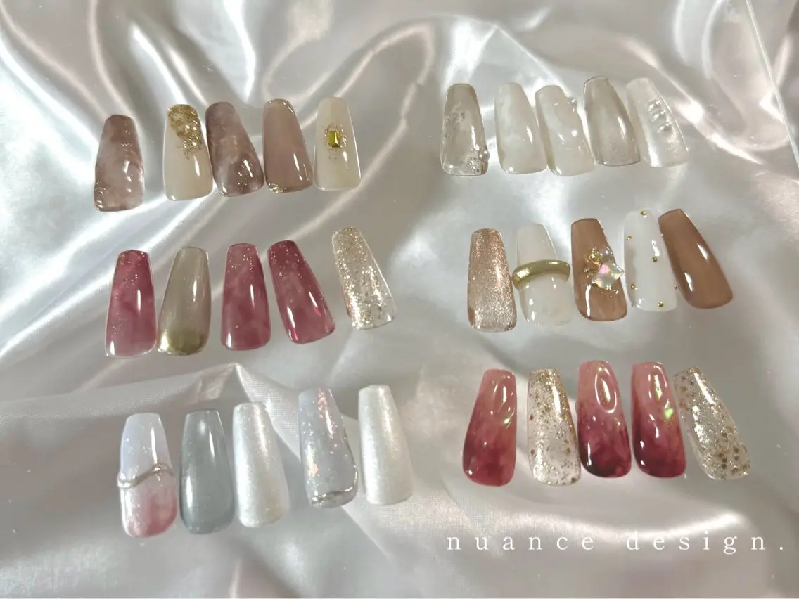 オフなしニュアンスデザイン12種￥9000~💅🩷補足説明ご覧ください🫧の写真