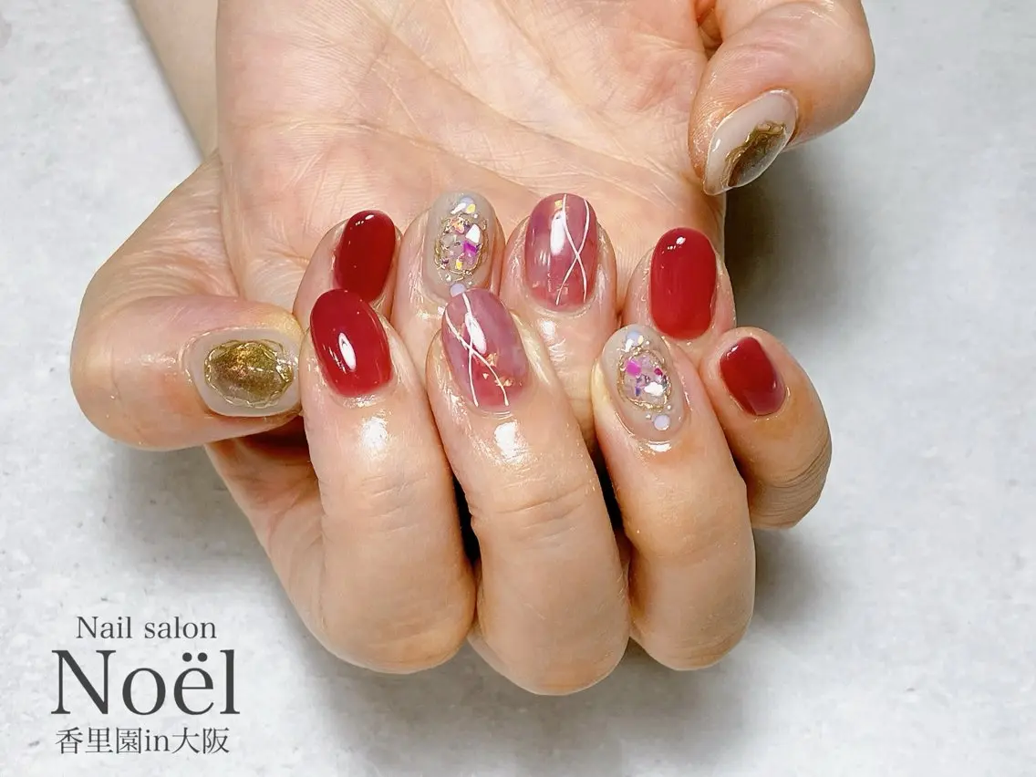 ネイル ニュアンスネイル ピンク Nailsalon &Noelのネイルデザイン