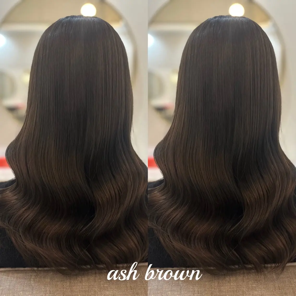 セミロング アッシュ アッシュブラウン ヘアカラー トリートメント lovis🧸ゆうあ 🧸/透明感カラーのヘアスタイル