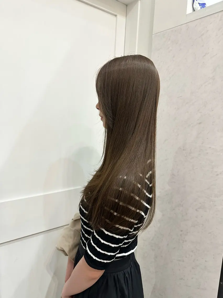 ロング カラー ベージュカラー ブリーチ 透明感カラー ダブルカラー ブリーチなしカラー 🎀透明感カラー🎀 Kurumiのヘアスタイル