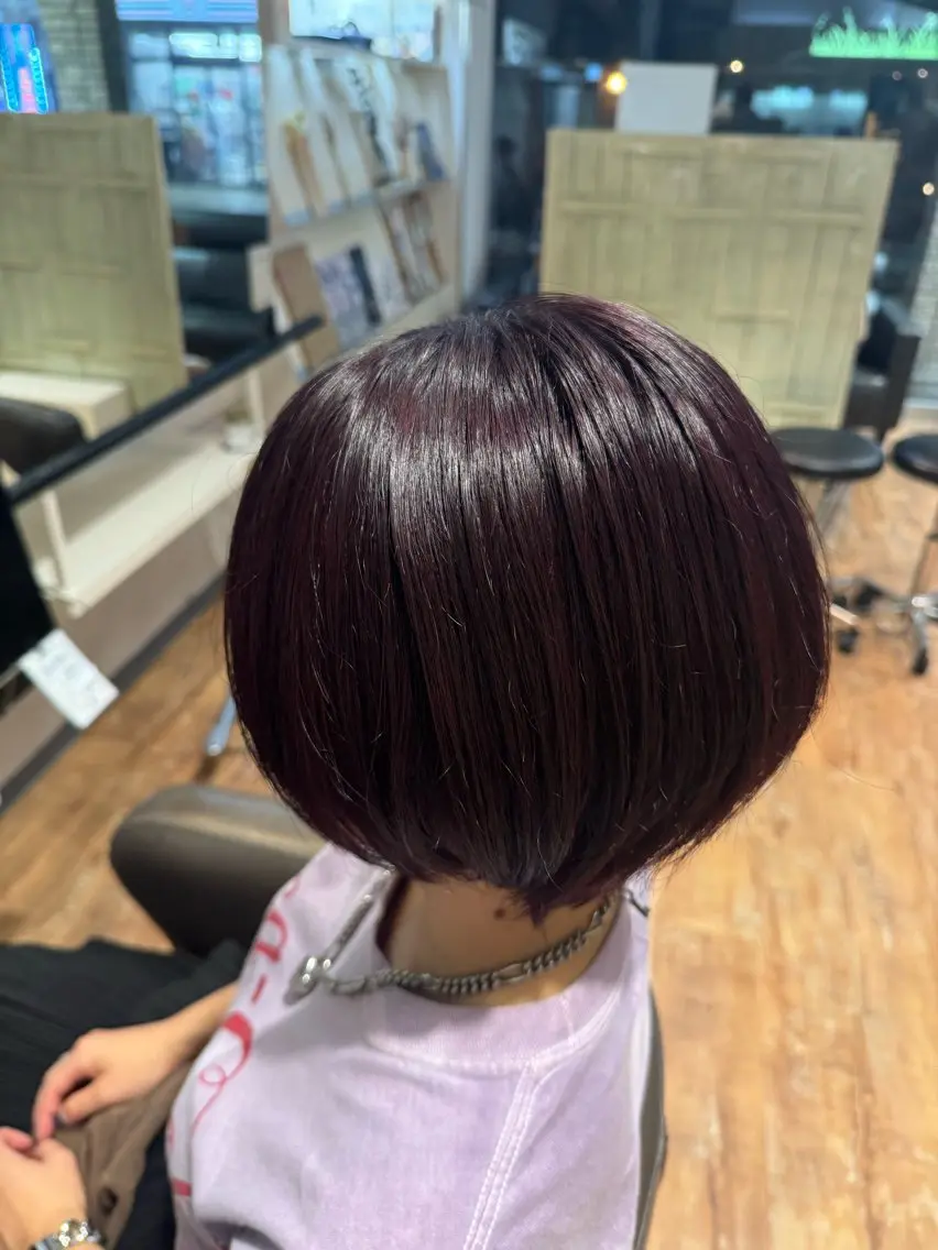 ショート カラー レッドカラー ヘアカラー トリートメント hip's eyes SHUNのヘアスタイル