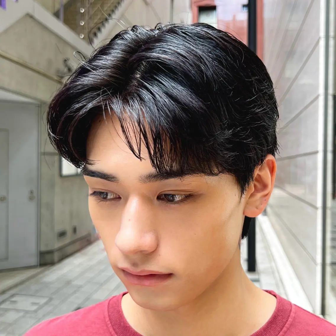 ショート メンズ カット メンズカット曲がる 縮毛矯正佐々木タクマのヘアスタイル