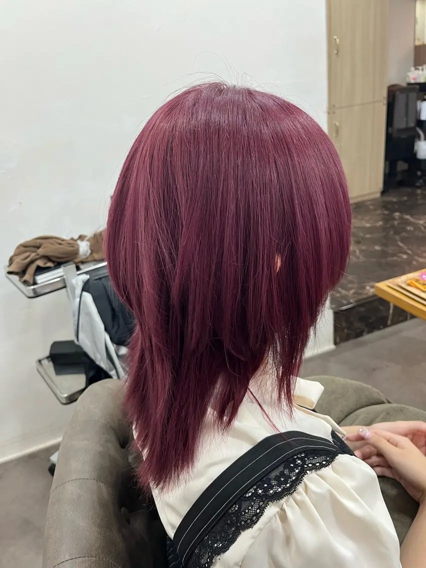 ミディアム カラー カット ヘアカラー 縮毛矯正🌟カラー╱ ╱いいじまのヘアスタイル