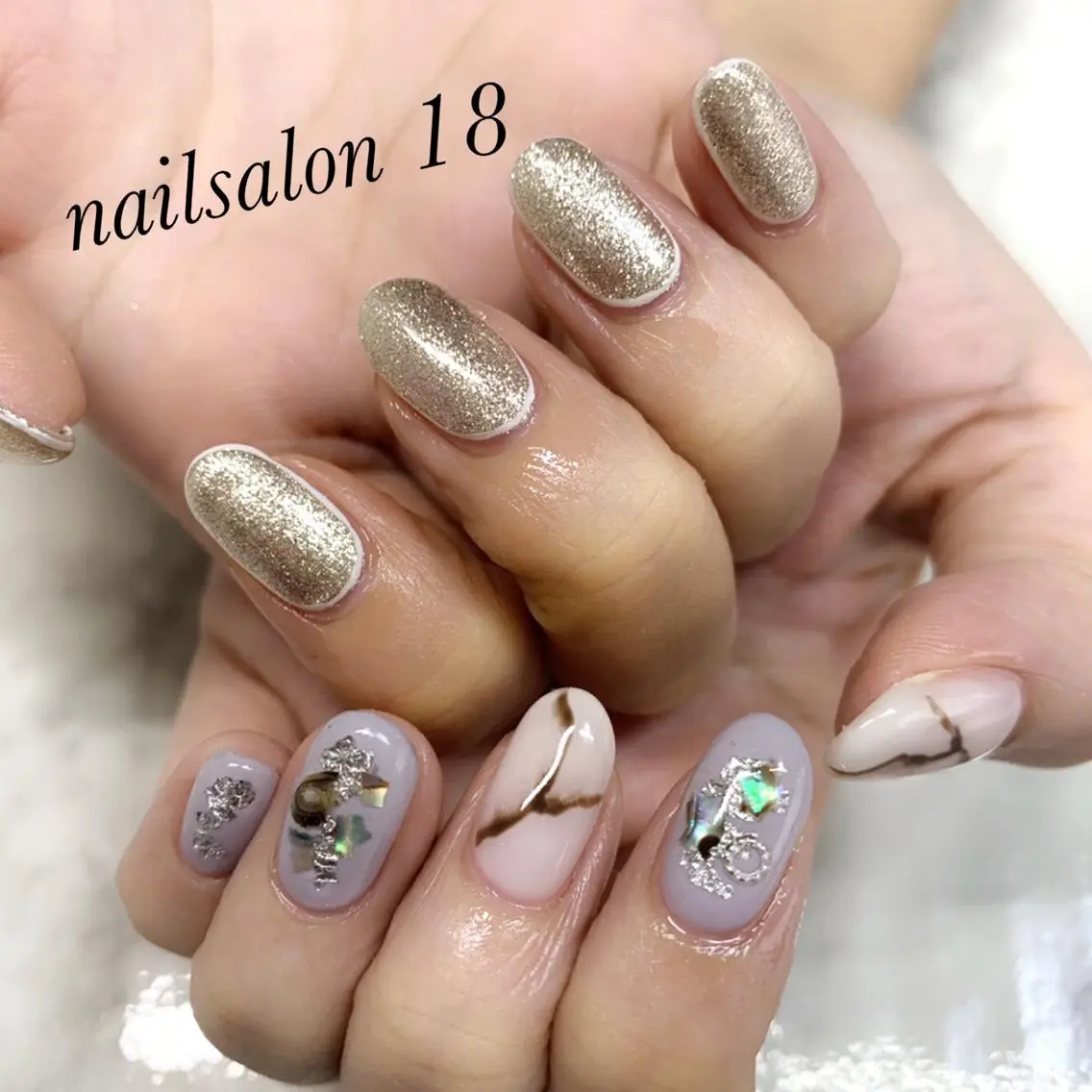 ロング メンズ ネイル ハンドネイル nail salon 18.のネイルデザイン