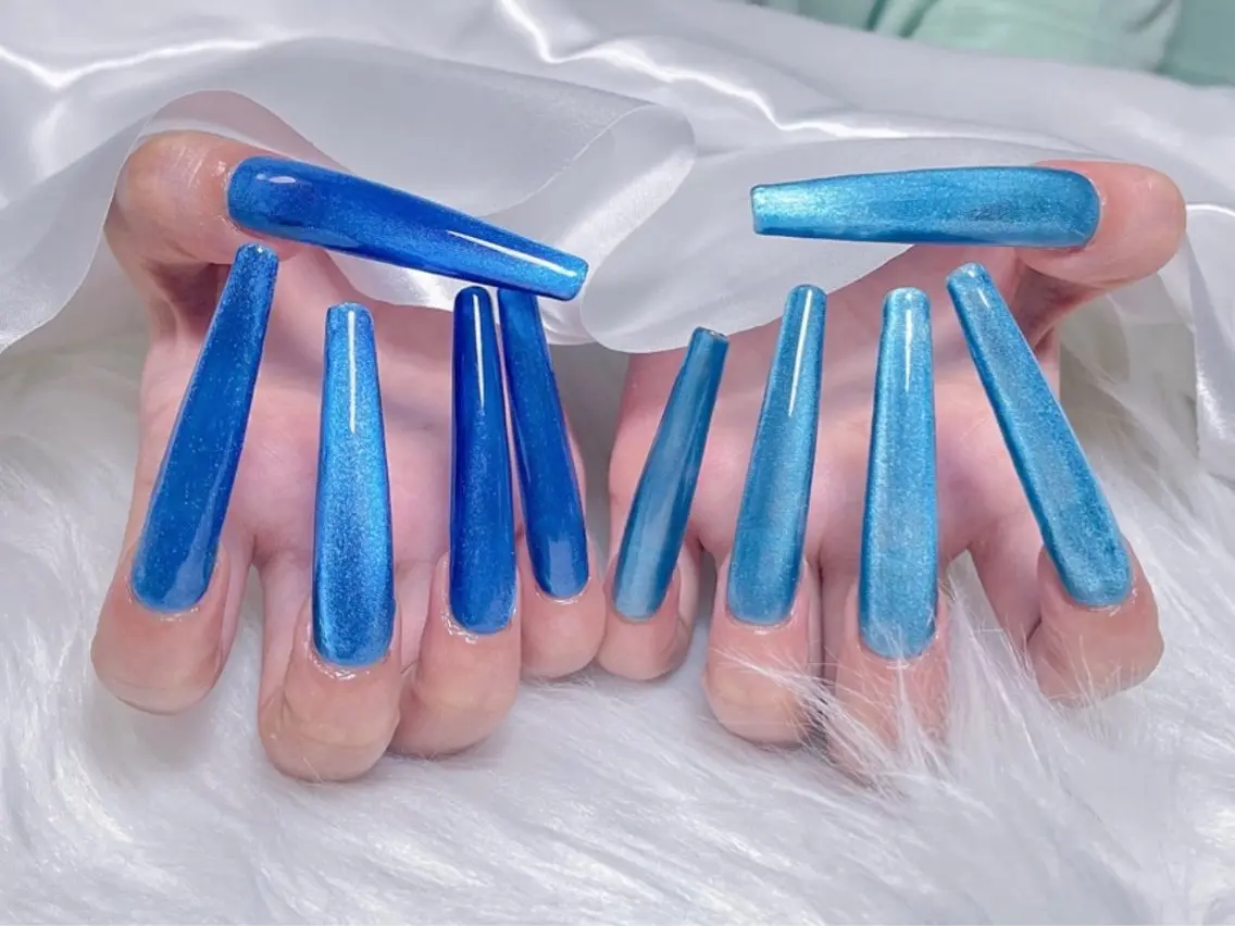 ネイル 長さ出し ガーリー 韓国ネイル ロングネイル 持ち込み ハンドネイル Nami nail salonのネイルデザイン