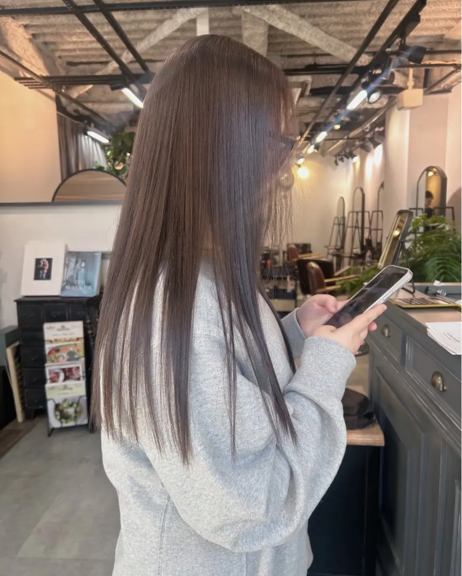 ロング カラー 木村 陽菜のヘアスタイル