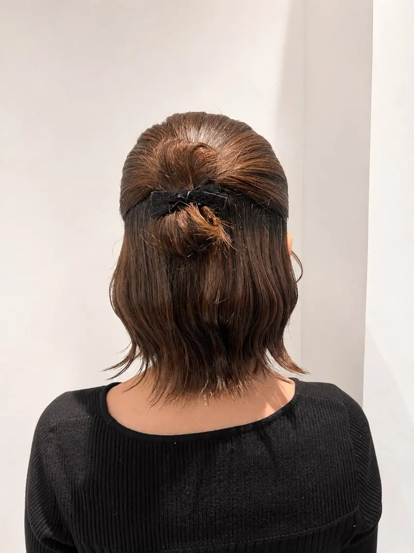 ショート ヘアアレンジ ヘアセット ヘアセット ヘッドスパ/河西未来のヘアスタイル