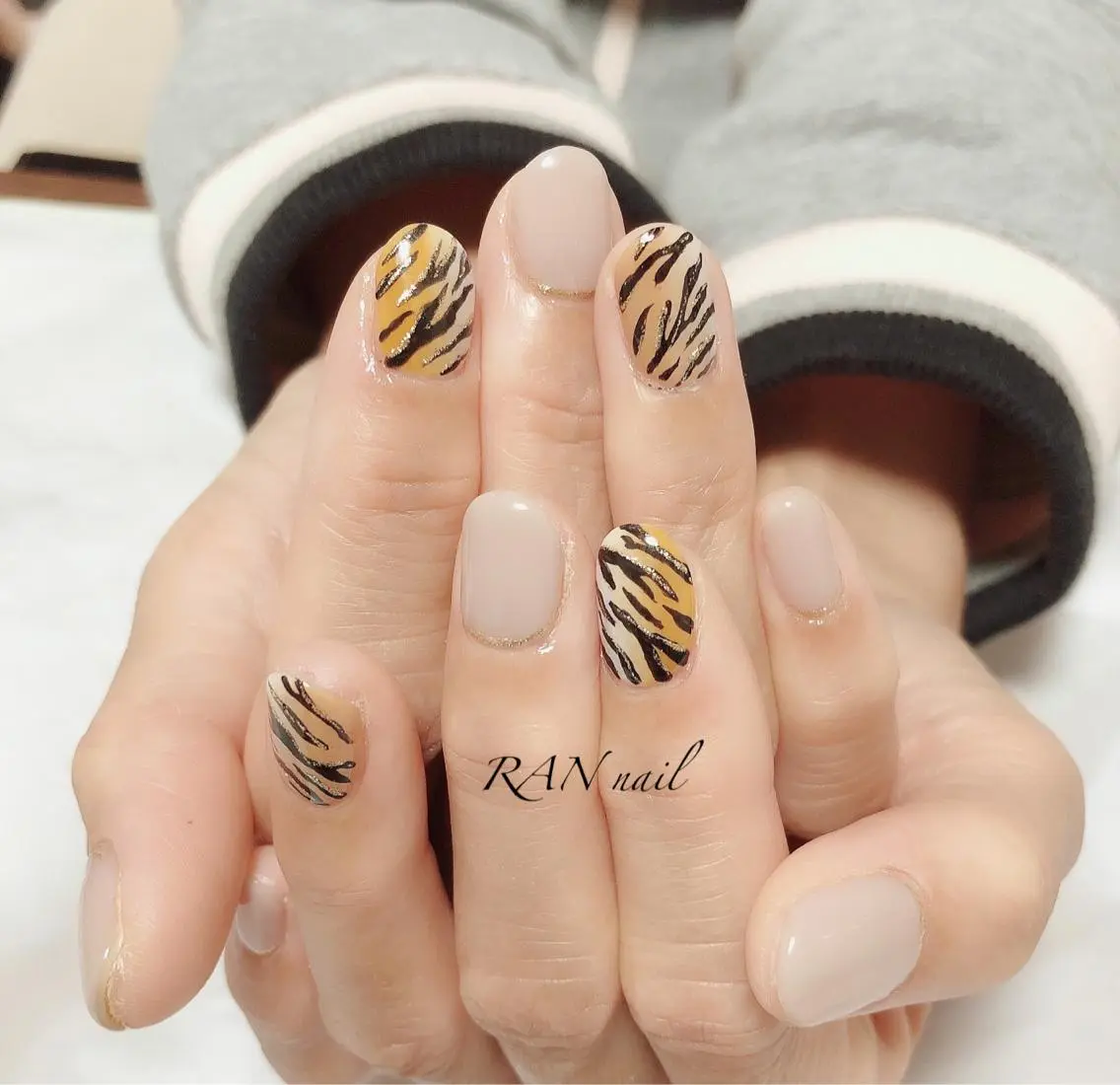ネイル オフィスネイル 春ネイル 冬ネイル ハンドネイル フットネイル RAN nailのネイルデザイン