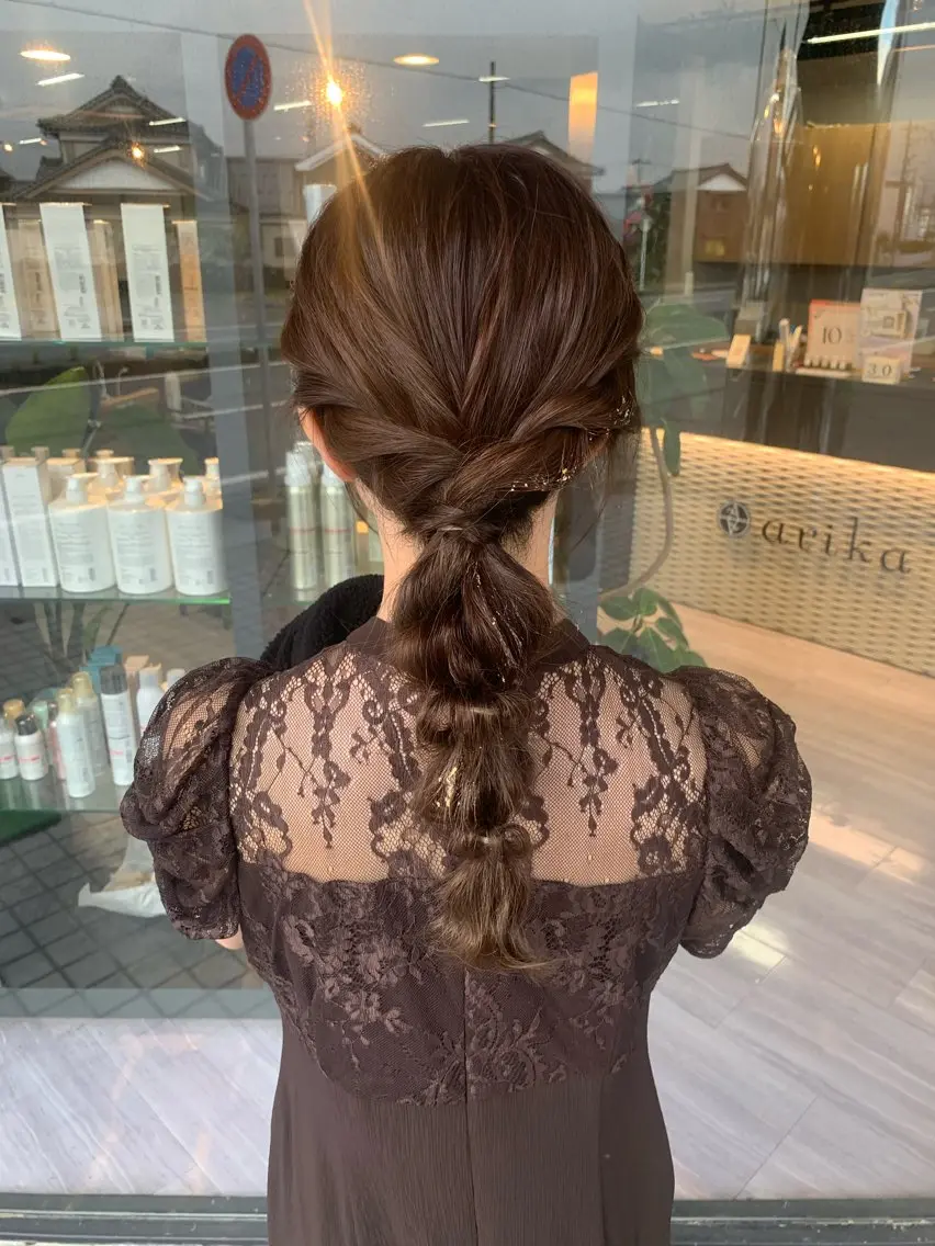 ヘアアレンジ ヘアセット arika さやのマツエク・マツパデザイン