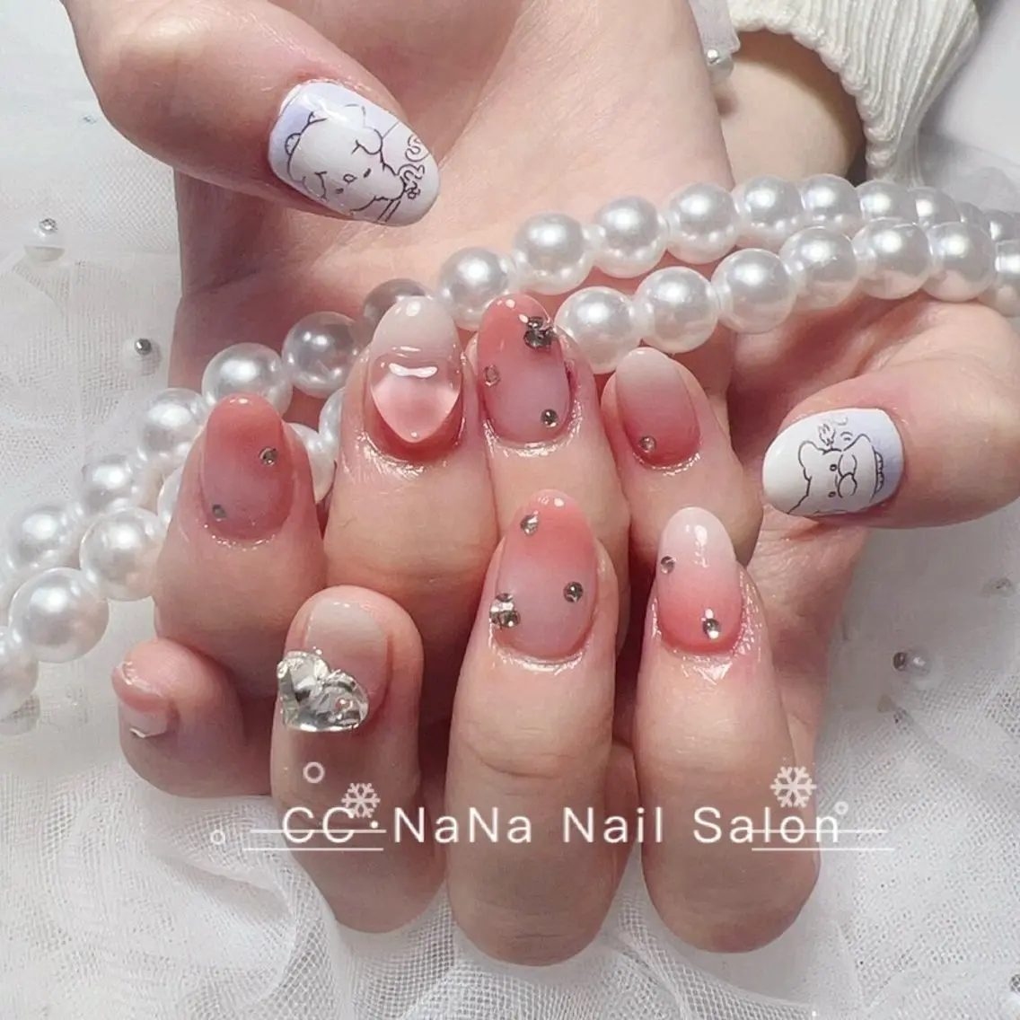 ネイル 持ち込み 💎CC・NaNa 韓国風ネイル🌙Cのネイルデザイン