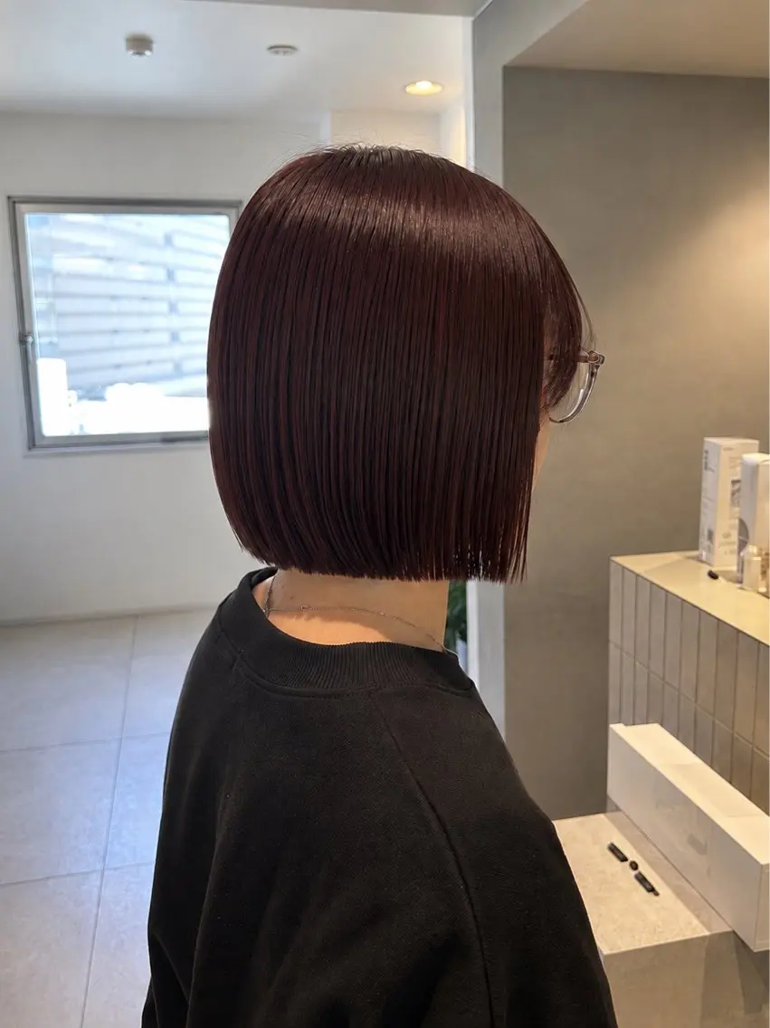 ショート ぱつっとボブ/ ボブ特化/タッセルのヘアスタイル