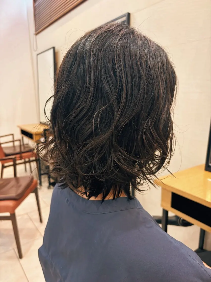 パーマ ボブ カット パーマ ボブ/ミディアム 親しみやすさ/さくらのヘアスタイル
